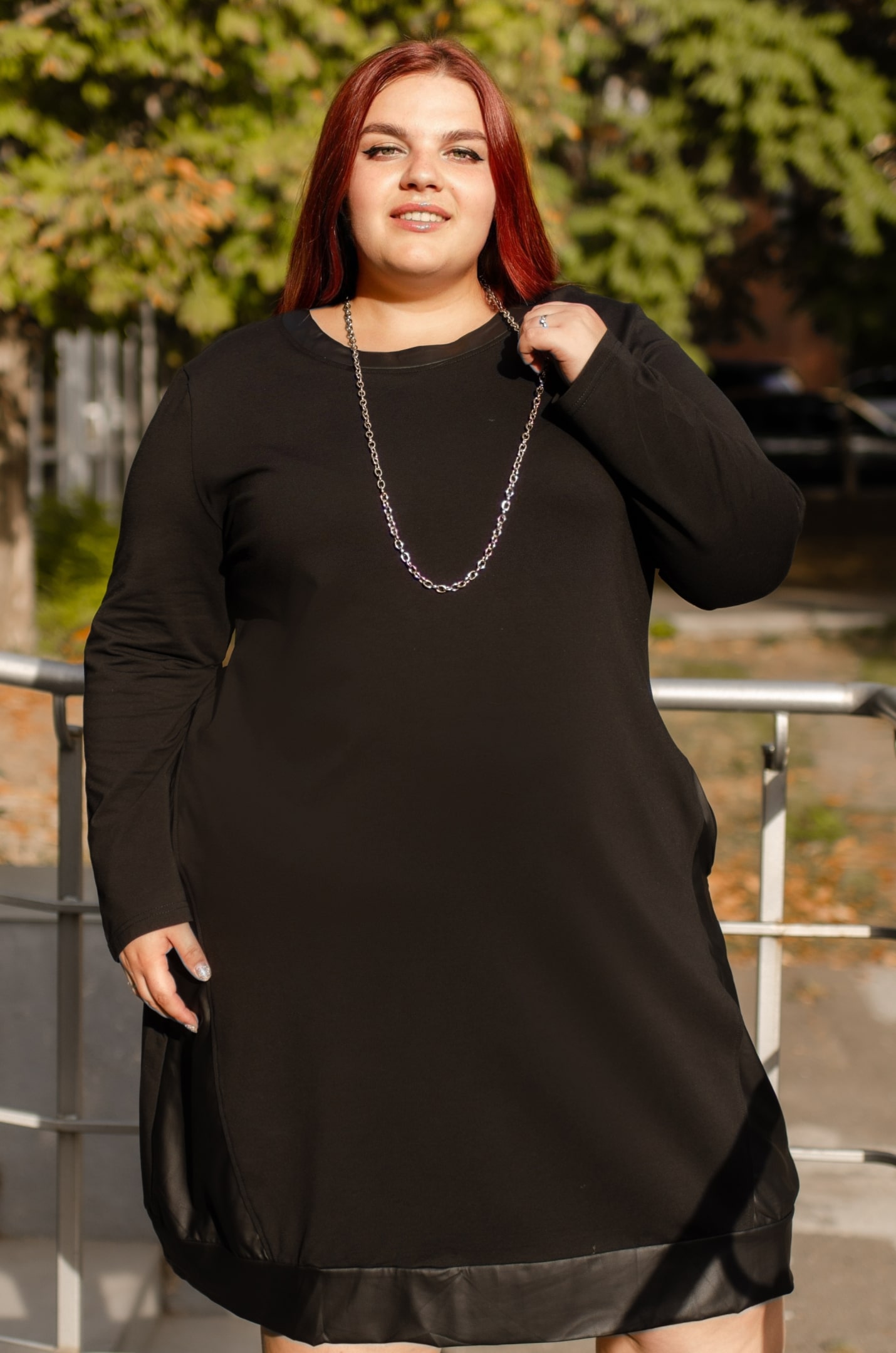 Сукня міні двунитка/плащівка великих розмірів