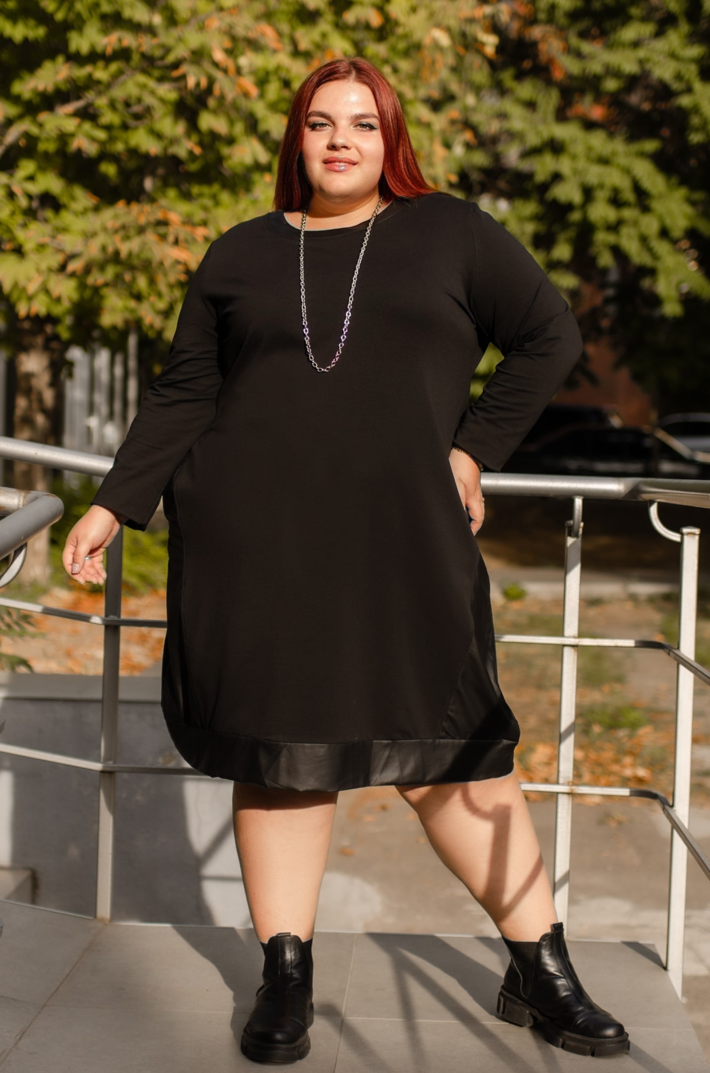 Сукня міні двунитка/плащівка великих розмірів