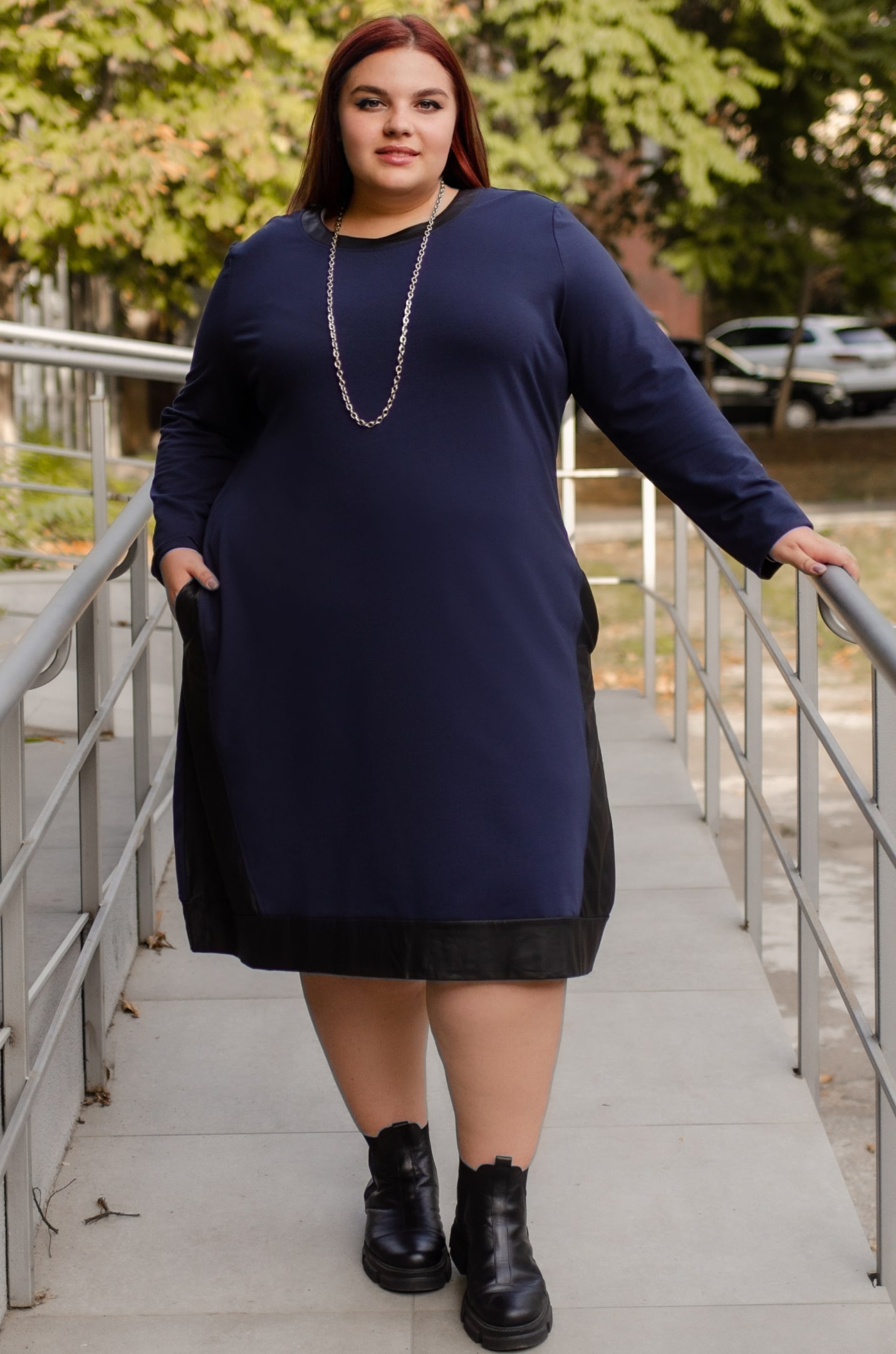 Сукня міні двунитка/плащівка великих розмірів