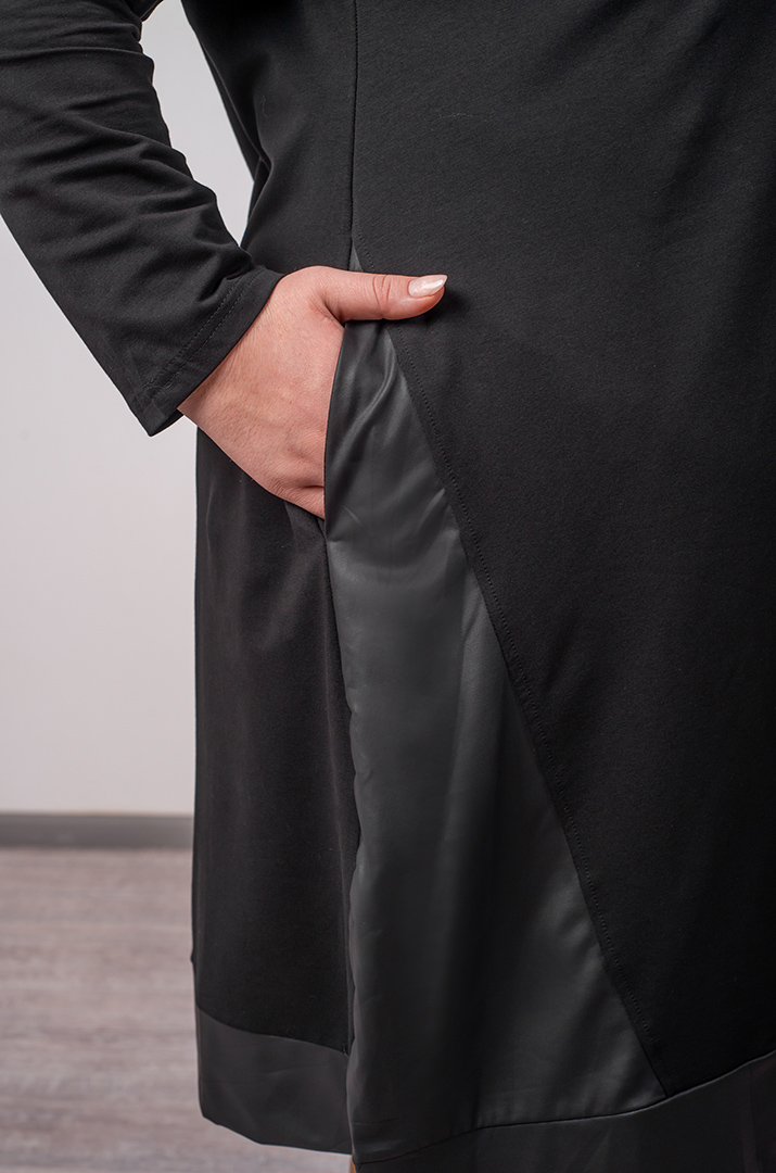 Сукня міні двунитка/плащівка великих розмірів