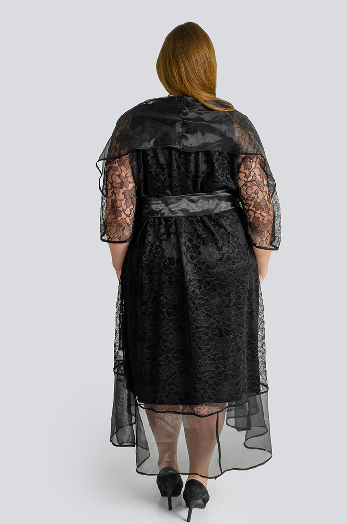 Платье-двойка миди больших размеров