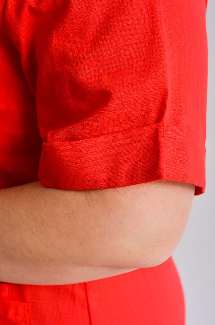 Сукня міді лляна з ґудзиками і кишенями великих розмірів