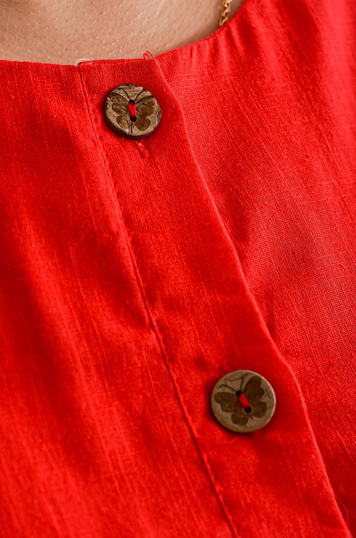 Сукня міді лляна з ґудзиками і кишенями великих розмірів