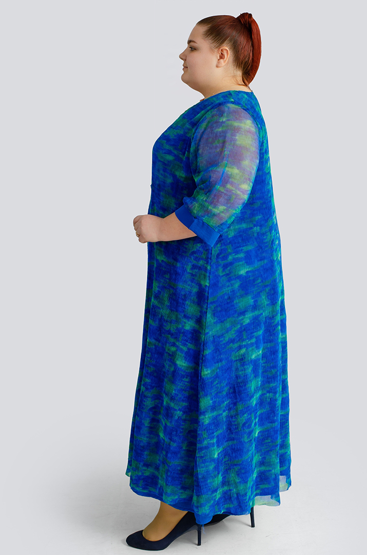 Платье макси жатка с украшениями больших размеров