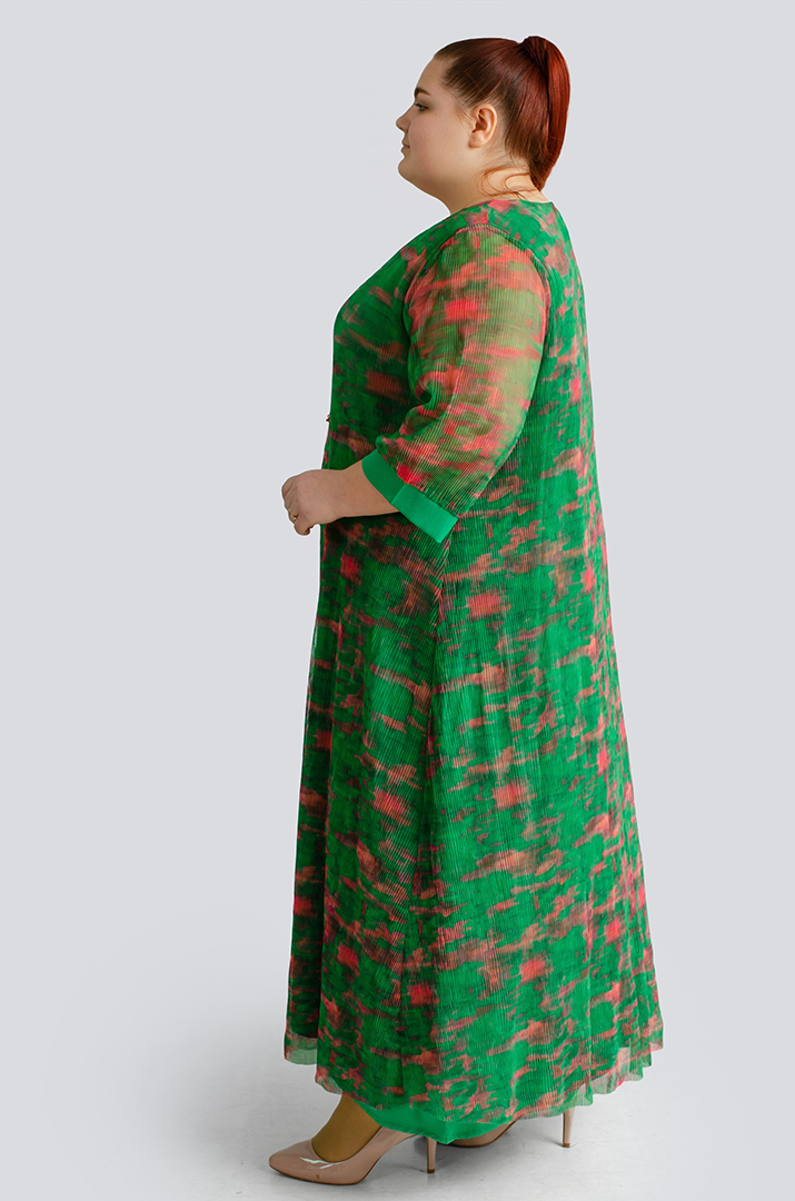 Платье макси жатка с украшениями больших размеров