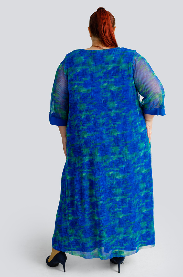 Платье макси жатка с украшениями больших размеров