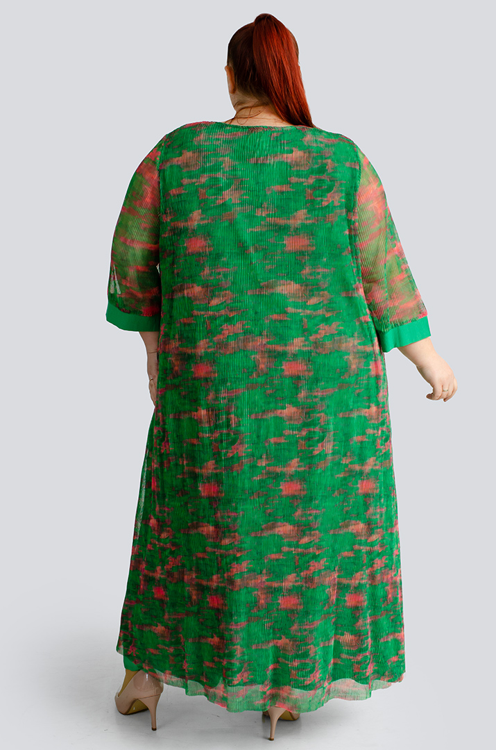 Платье макси жатка с украшениями больших размеров