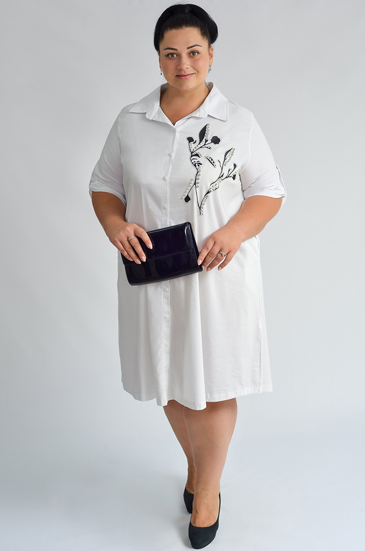 Сукня з контрастним графічним принтом великих розмірів