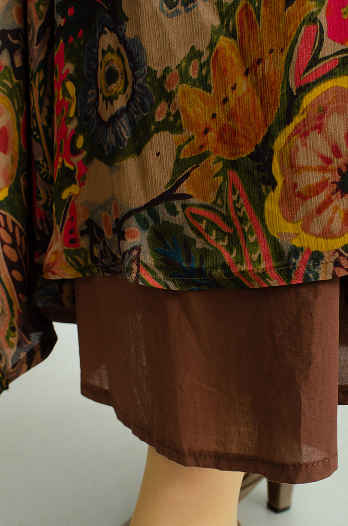 Сукня-двійка максі в принт великих розмірів