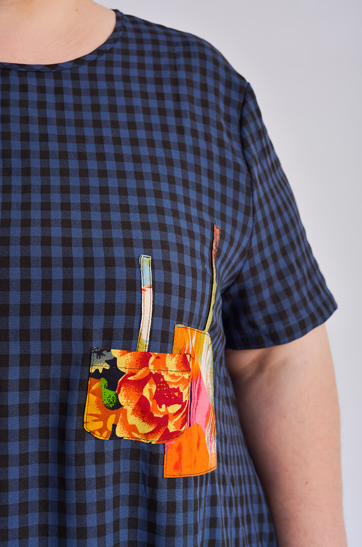 Сукня міді в клітинку великих розмірів