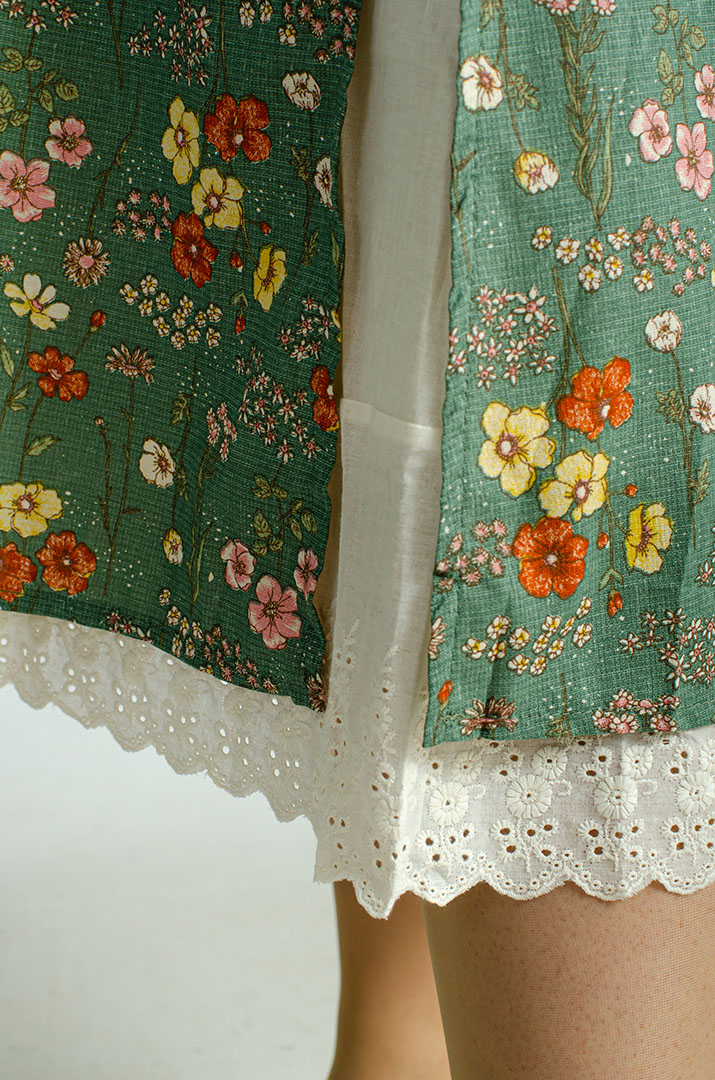 Платье макси в принт мильфлер с воротником больших размеров