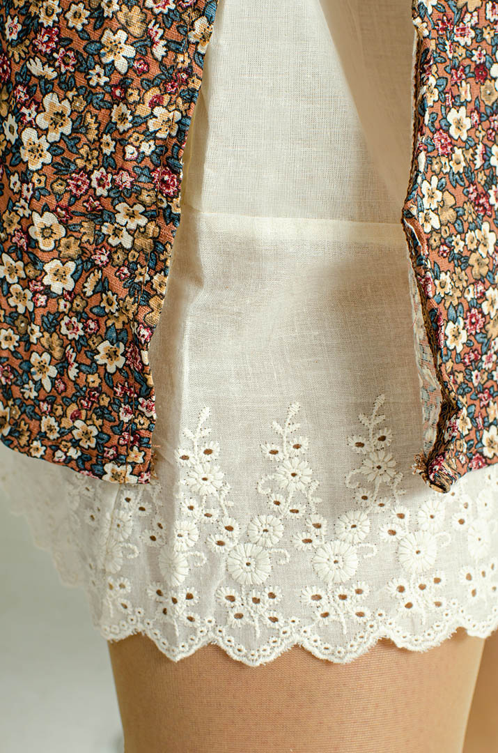 Платье макси в принт мильфлер с воротником больших размеров