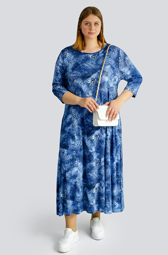 Сукня максі в принт великих розмірів