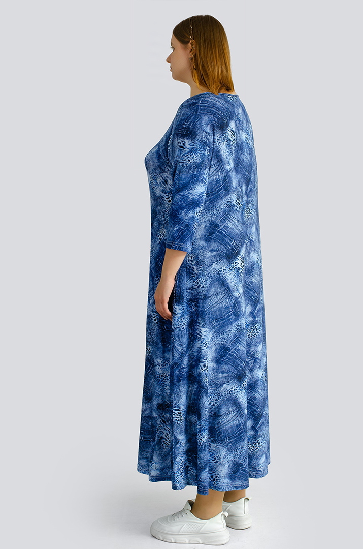 Сукня максі в принт великих розмірів