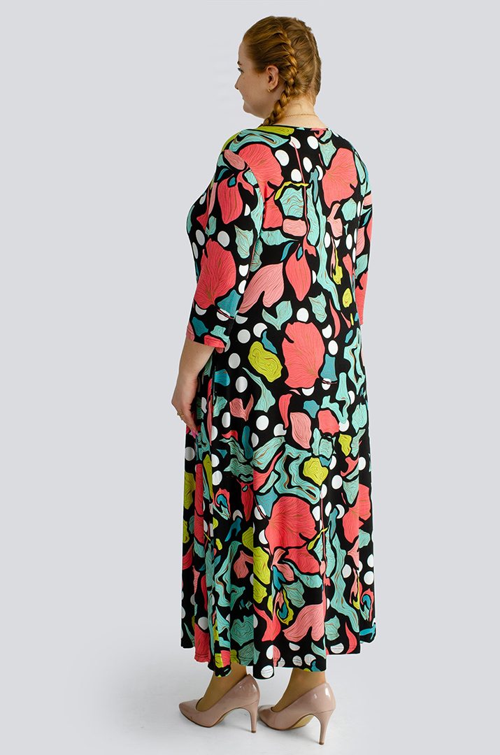 Сукня максі в принт великих розмірів