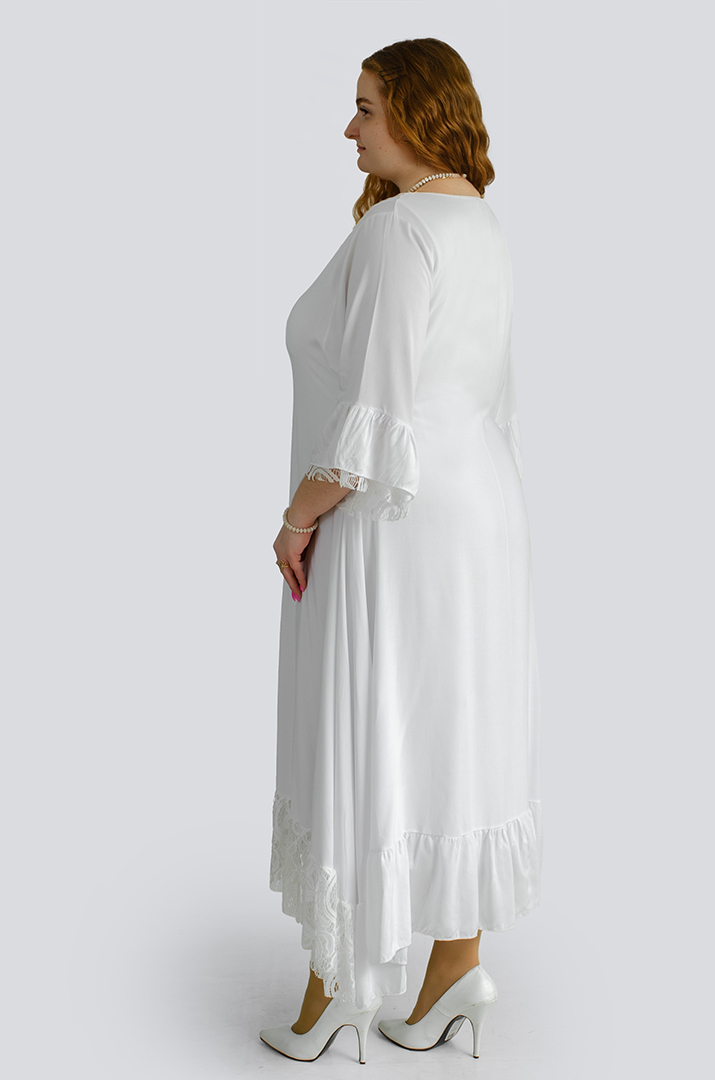 Платье макси с кружевом больших размеров