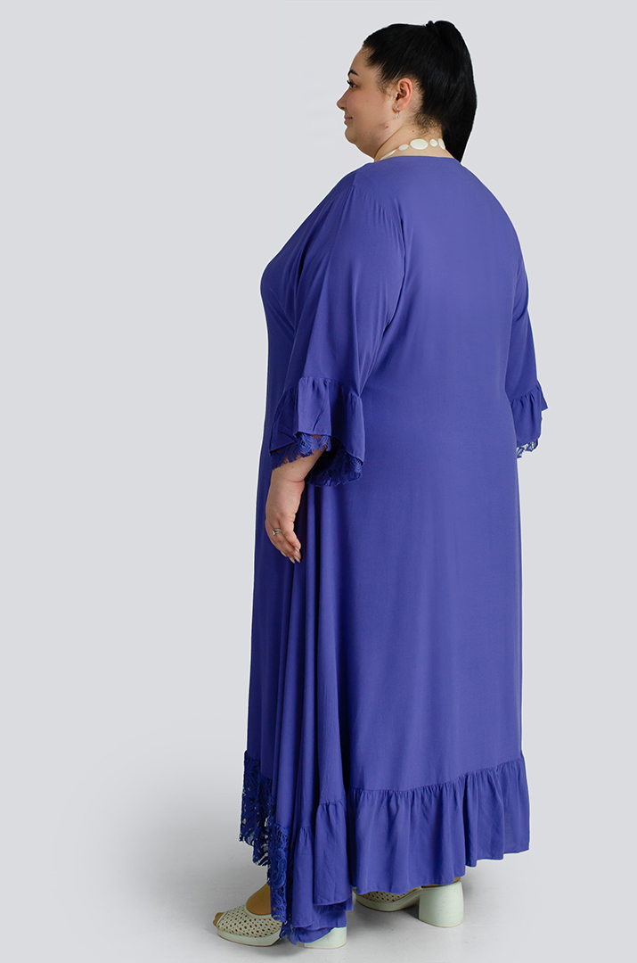 Платье макси с кружевом больших размеров