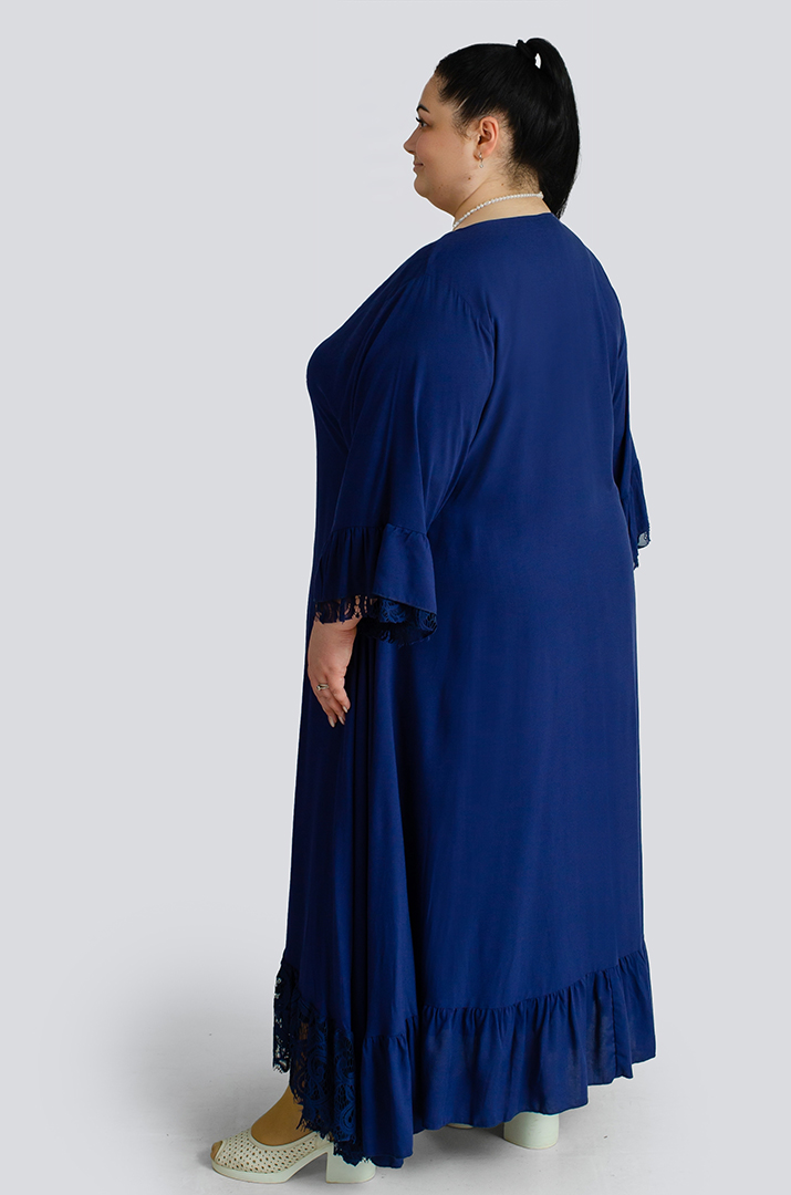 Платье макси с кружевом больших размеров