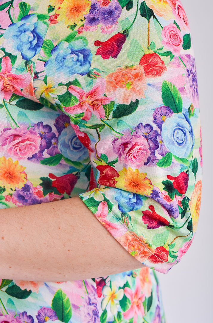 Платье макси в цветочный принт больших размеров