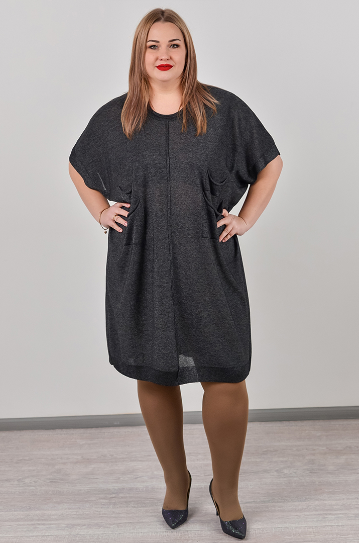 Сукня міні в'язана великих розмірів