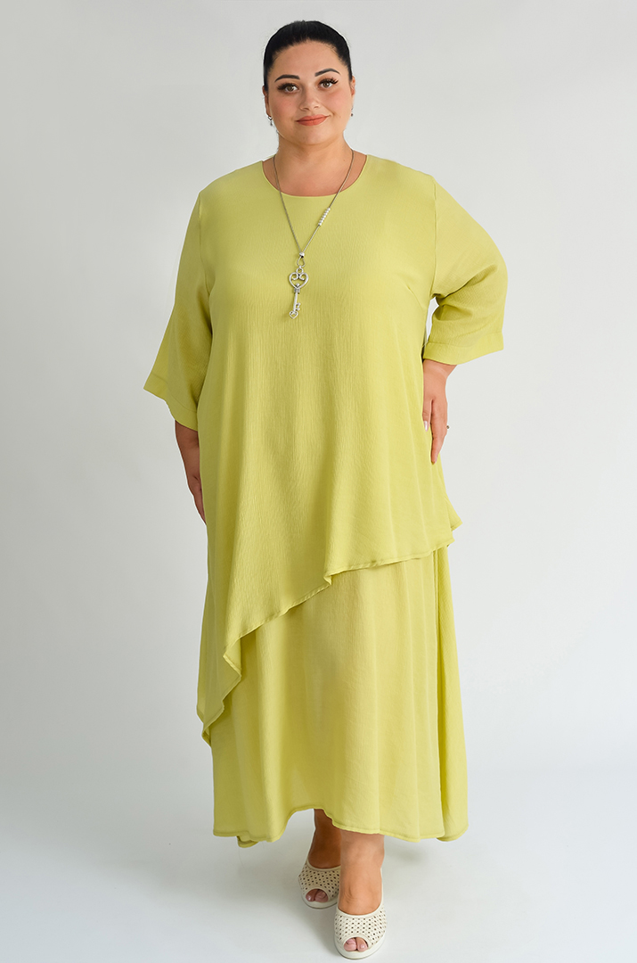 Платье макси с украшением больших размеров