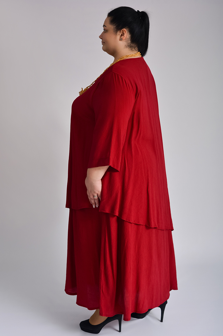 Платье макси с украшением больших размеров