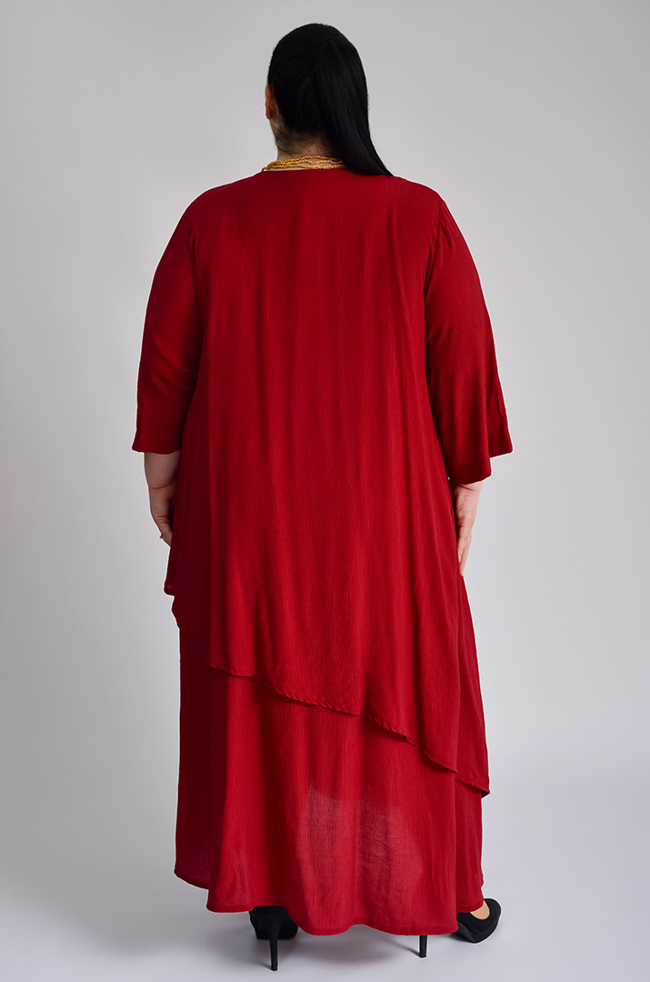 Платье макси с украшением больших размеров