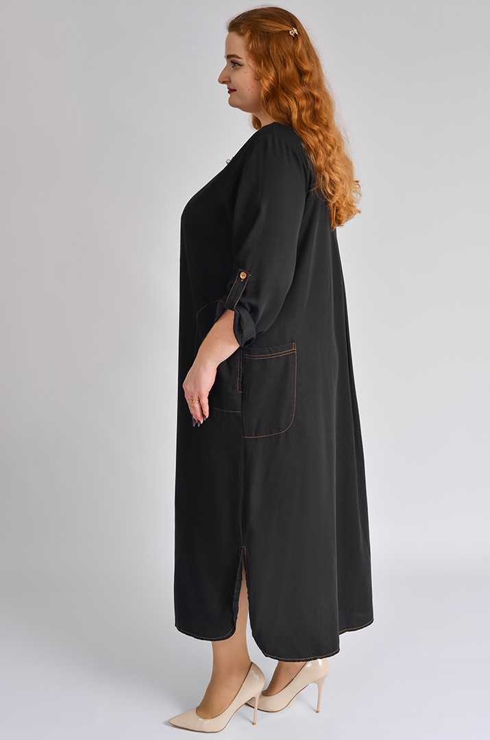 Платье макси с украшением больших размеров