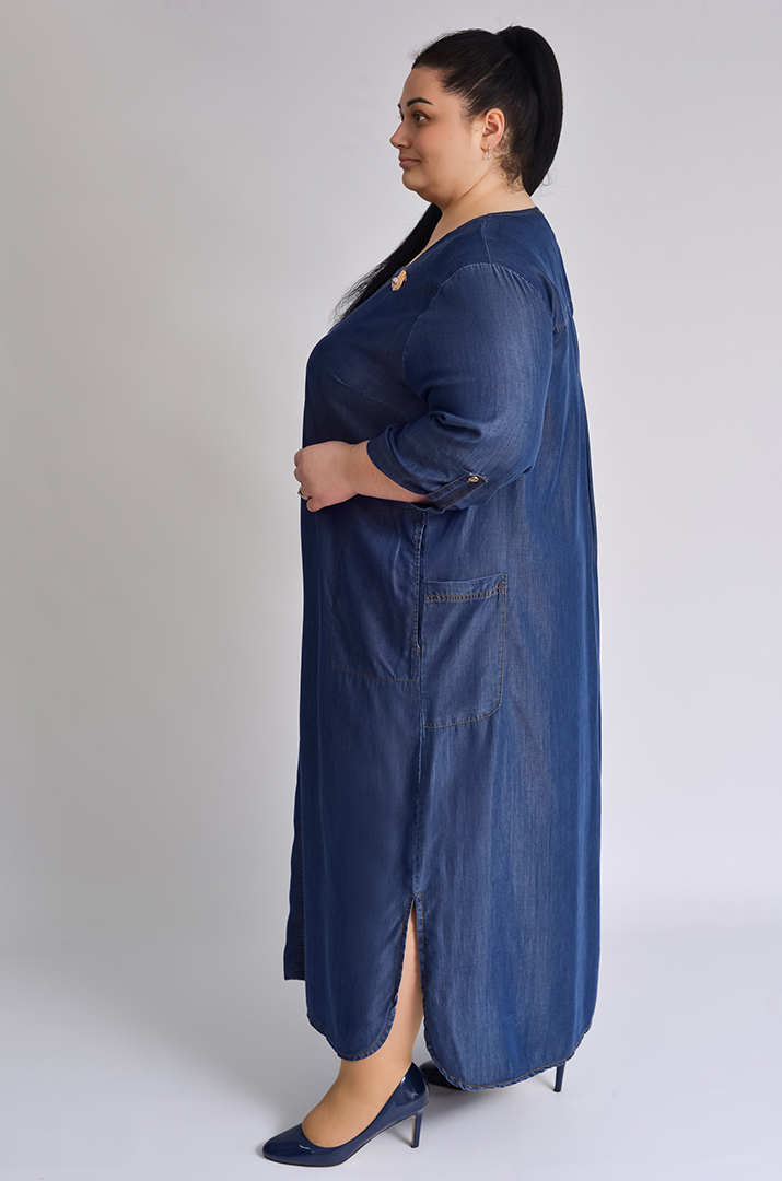 Платье макси с украшением больших размеров