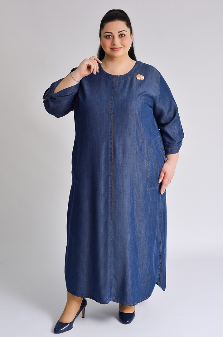 Платье макси с украшением больших размеров