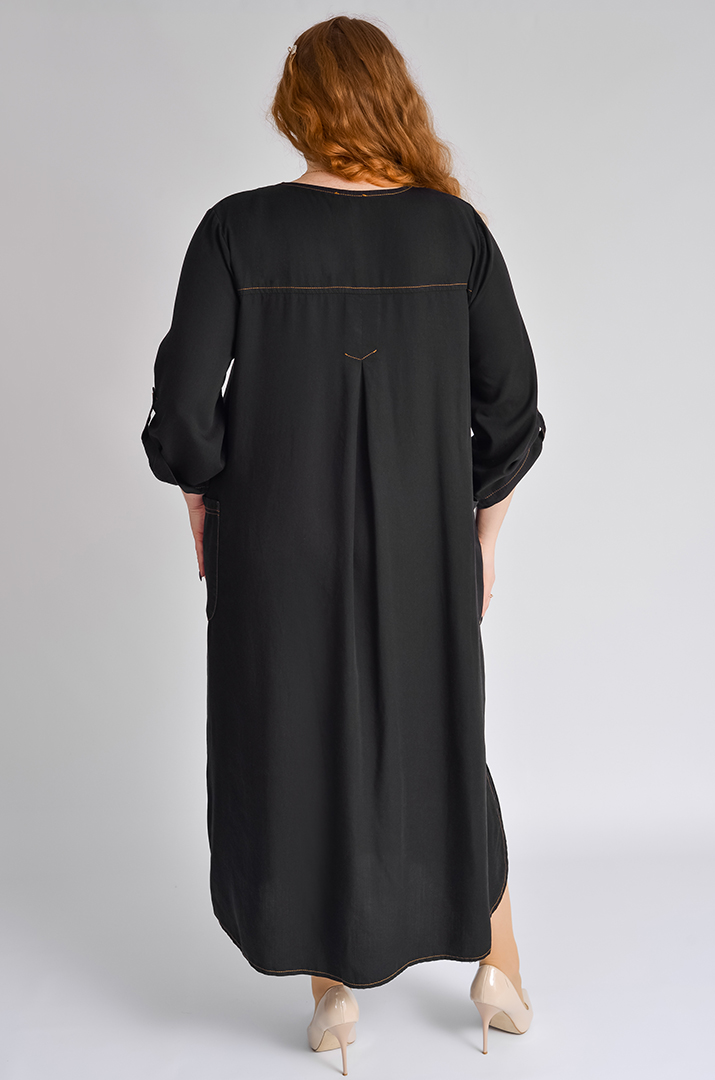 Платье макси с украшением больших размеров