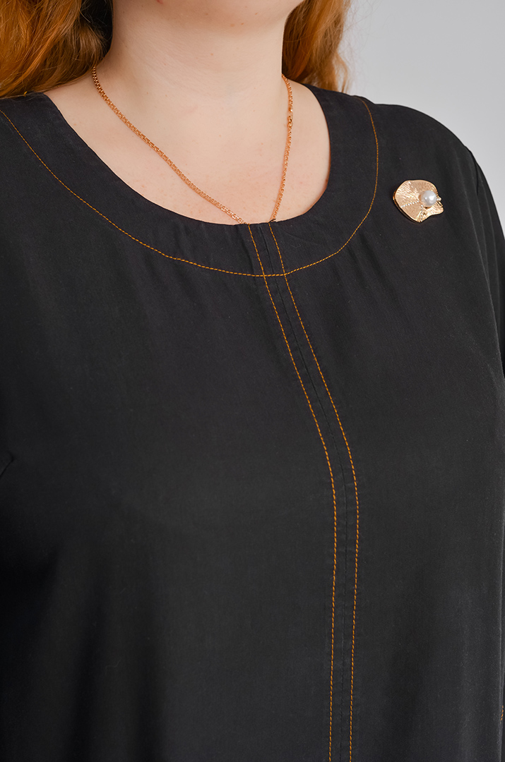 Платье макси с украшением больших размеров