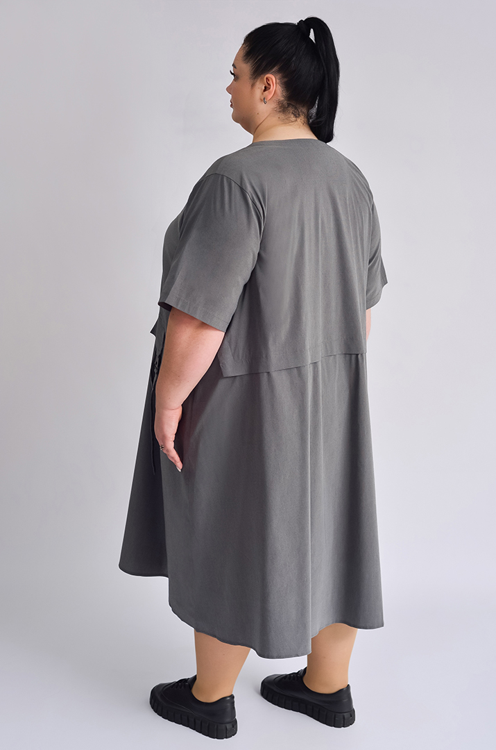 Сукня міді з блискавкою великих розмірів