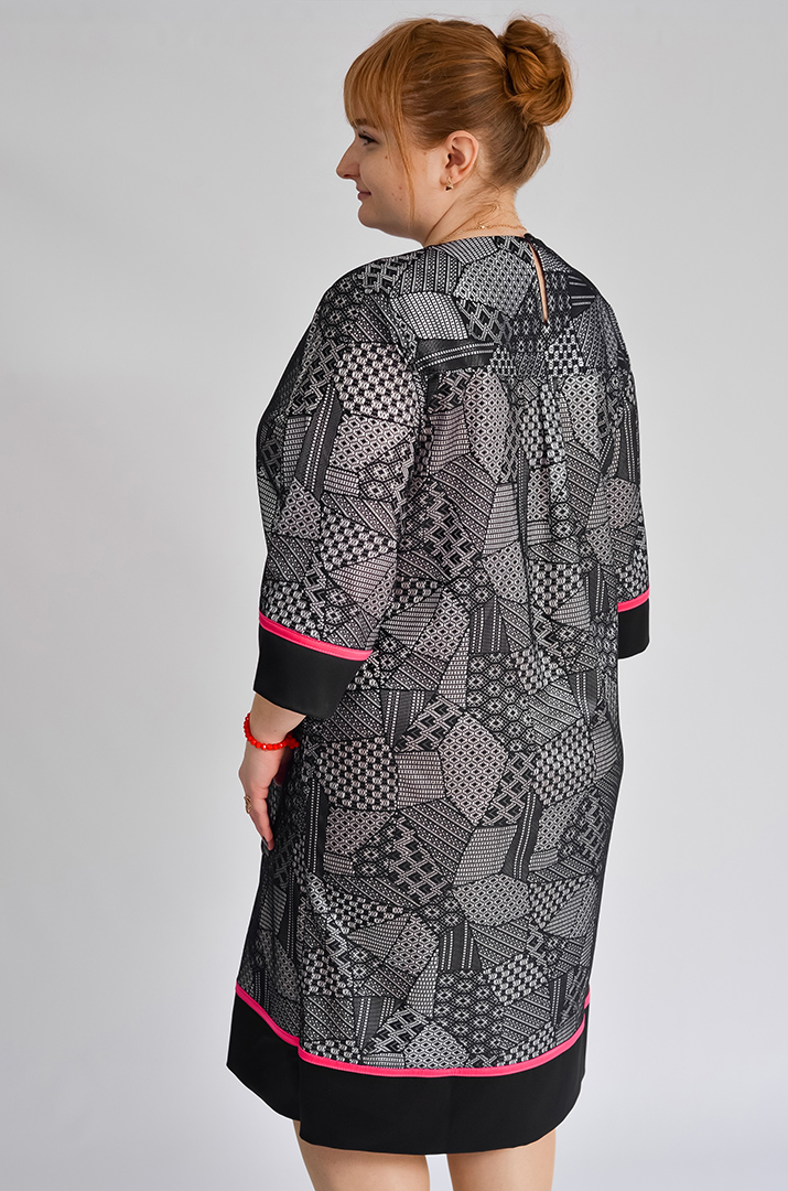 Платье-футляр миди больших размеров