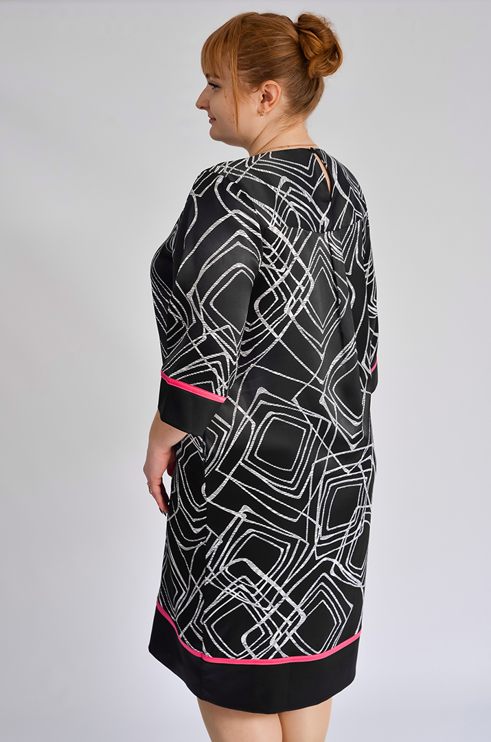 Платье-футляр миди больших размеров