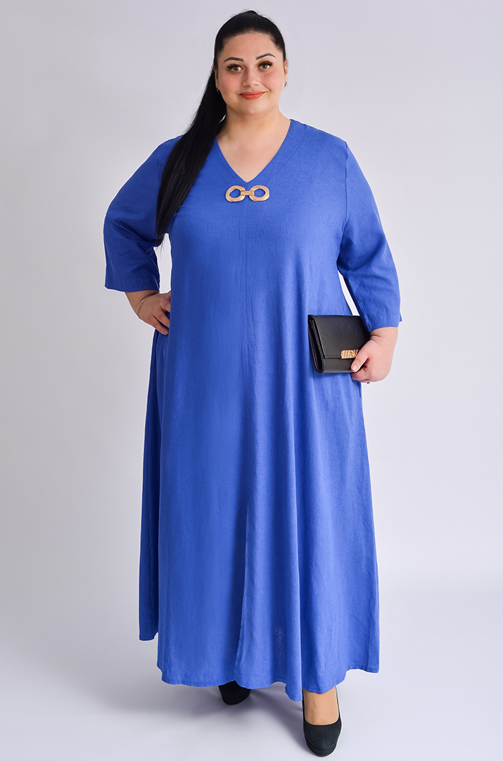 Сукня максі з розрізом і прикрасою великих розмірів