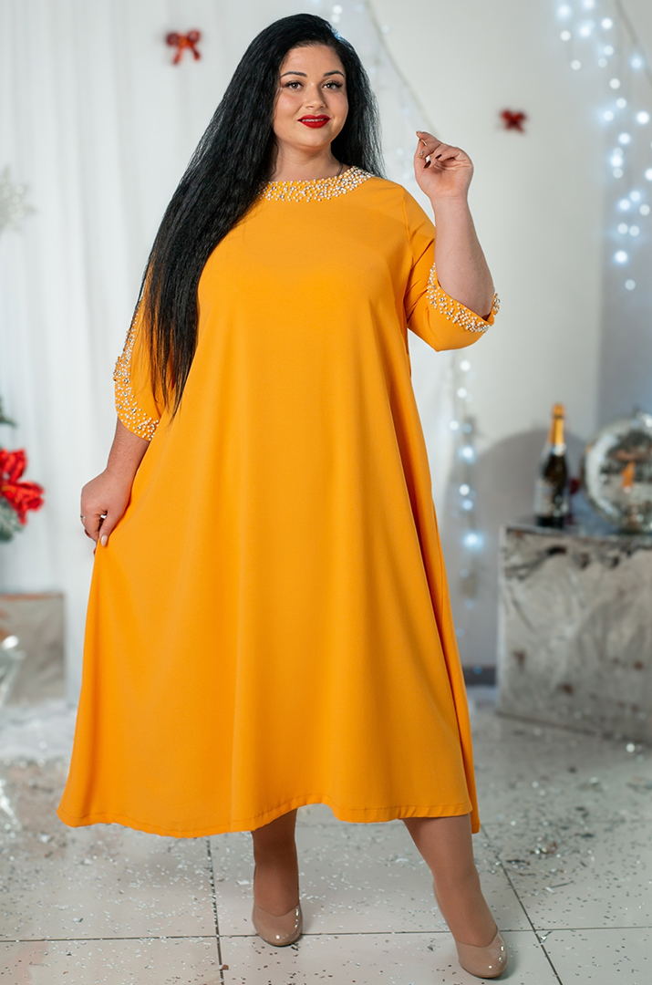 Сукня максі з перлинами великих розмірів