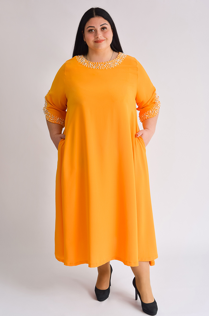 Сукня максі з перлинами великих розмірів