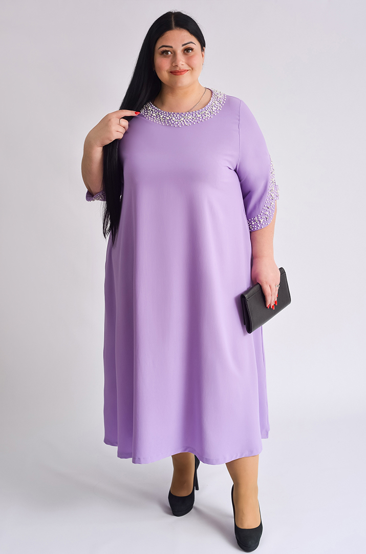 Сукня максі з перлинами великих розмірів