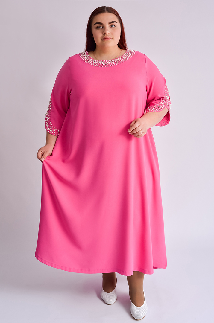 Сукня максі з перлинами великих розмірів