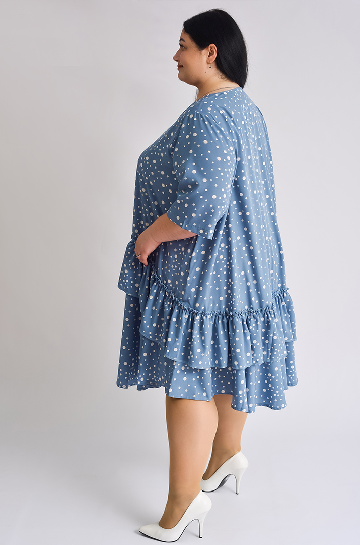 Сукня міді з воланами великих розмірів