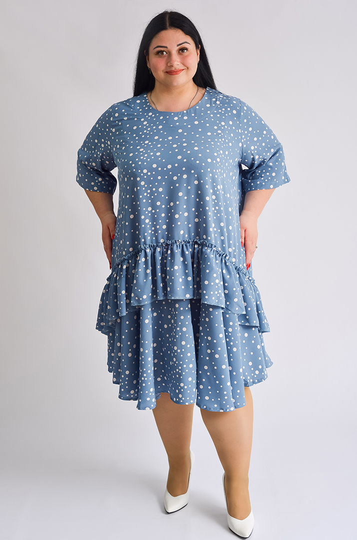 Сукня міді з воланами великих розмірів