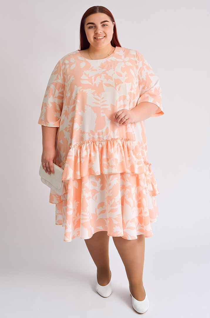 Сукня міді з воланами великих розмірів