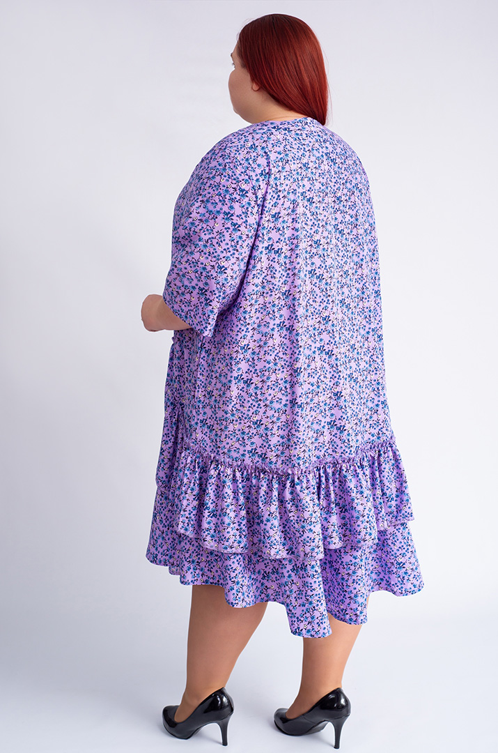 Сукня міді з воланами великих розмірів