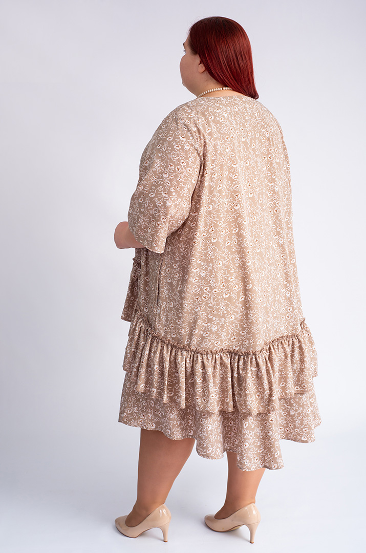 Сукня міді з воланами великих розмірів