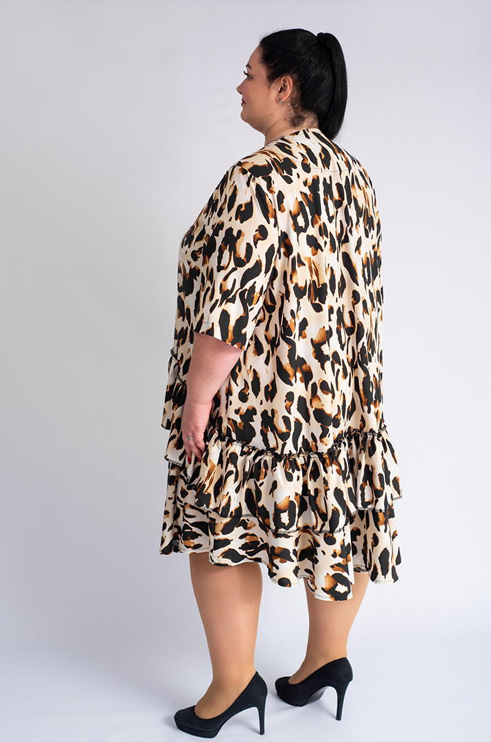 Сукня міді з воланами великих розмірів