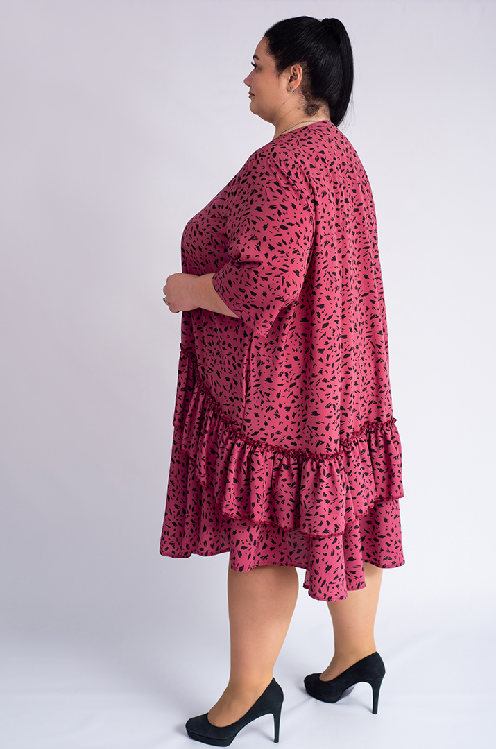 Сукня міді з воланами великих розмірів