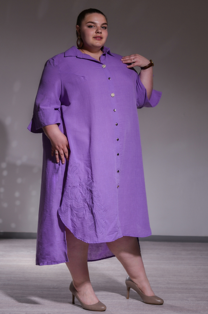 Сукня міді з вишивкою великих розмірів