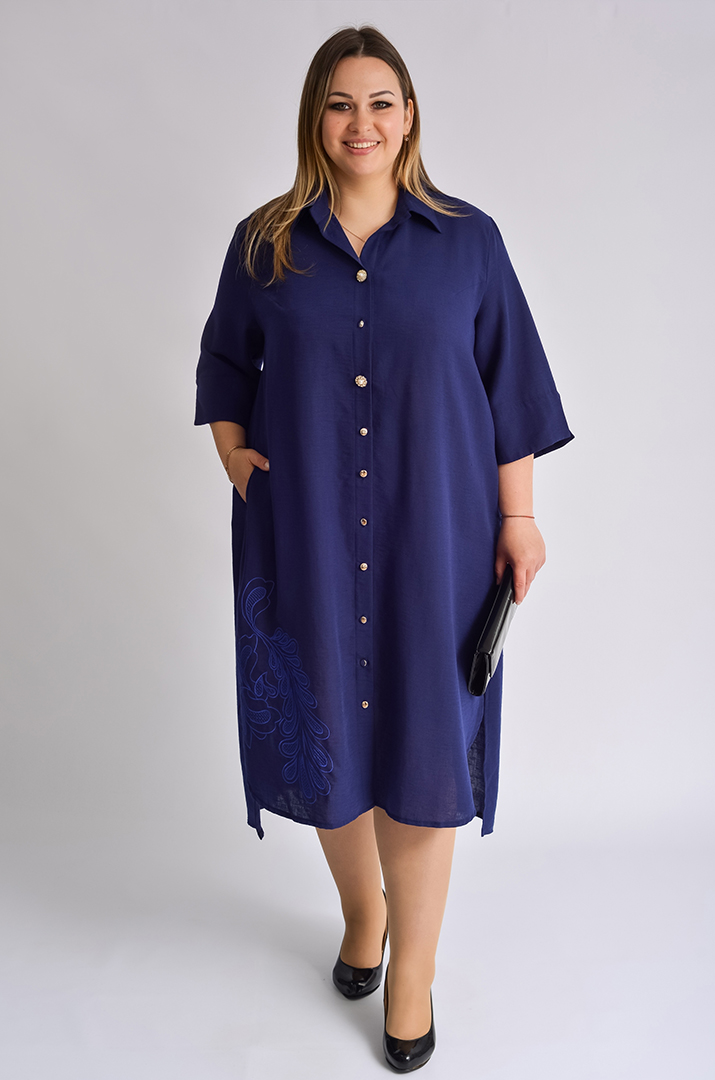 Сукня міді з вишивкою великих розмірів