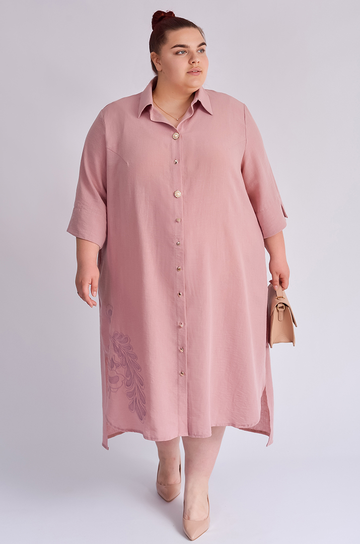 Сукня міді з вишивкою великих розмірів